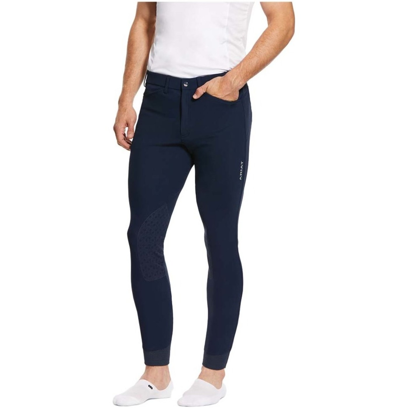 2022 Ariat Mens Tri Factor Grip Knee Patch Breech 10030540 Navy